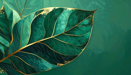 Abstract art of tropical leaves