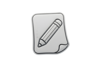 Creative writing and design concept with pencil and paper icon, ideal for branding and note taking