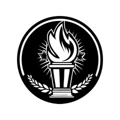 Trophy cup icon on white background. Winner trophy cup sticker icon. Square Button with Trophy. First place cup award icon. Prize for winner.