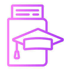 Student visa gradient icon