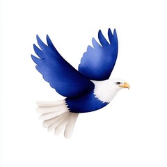 Fototapeta premium Watercolor isolated illustration of a bird eagle in. Avian creature painting raptor drawing watercolor artwork freedom symbol majestic soaring artistic plumage isolated wildlife