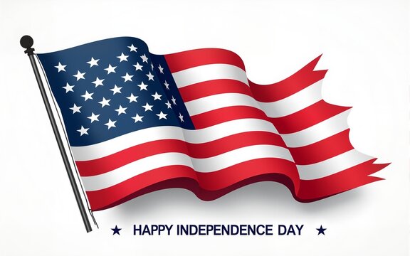 happy independence day america. vector illustration flag and 3d letter. poster, banner , template design. High quality