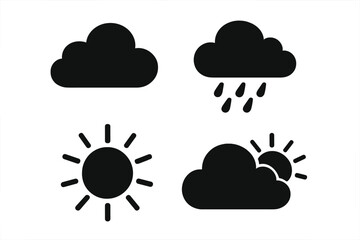 Royal theme silhouette icon set with crowns, shields, and regal symbols in minimalist black style, vector cartoon illustration with transparent background, ordered set of 4 icons for design use