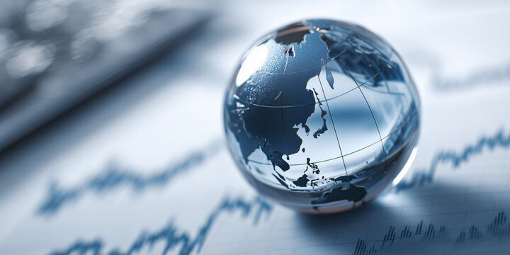 Transparent Globe with Global Map