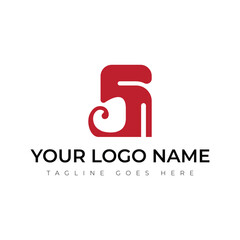 Elegant Red Abstract Logo Design for Your Brand