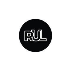 RUL Logo Design: A Minimalist Black and White Icon