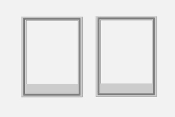 Minimal stationery mockup with two blank frame, modern template design for school, office, education, journaling, documentation, and creative graphic design presentations