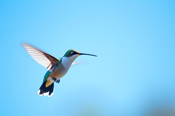 Fototapeta premium Hummingbird Flight Freedom Lightweight Nature Bird Minimal Background
