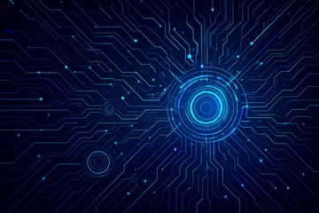 Neon Circuit Abstract Futuristic Technology