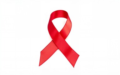 Hand drawn red ribbon, world aids day symbol, 1 december. High quality