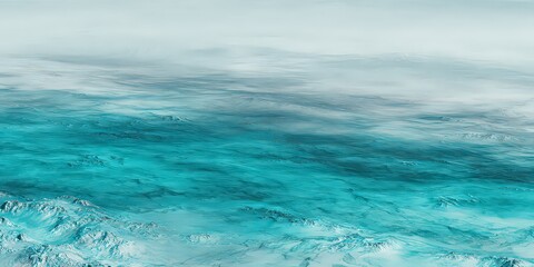 Fototapeta premium Turquoise Water Landscape With Soft Hues