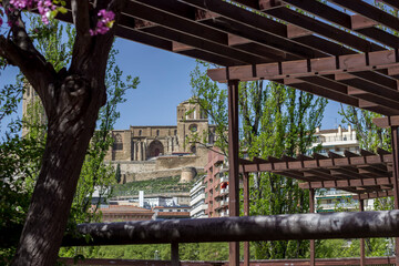 View of the old fortress and temple in the city of Lleida, in Spain