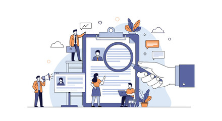 Illustrating the detailed process of professional candidate selection and applicant screening for job opportunities