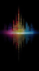 Colorful audio spectrum graphic