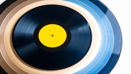 Obraz premium Colorful Vinyl Records Stacked Abstract Background.