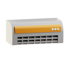 Compact space heater with front vent and control panel, suitable for promo, web design, and product catalogs.