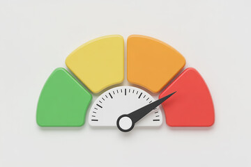 Colorful gauge meter shows performance levels from poor to excellent