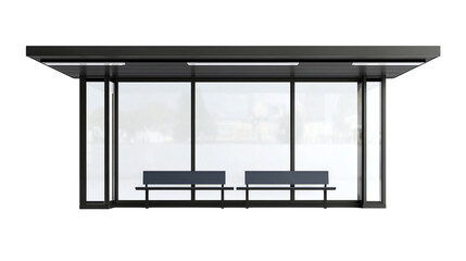 Fototapeta premium Bus Stop Mockup 10 isolated on transparent background 