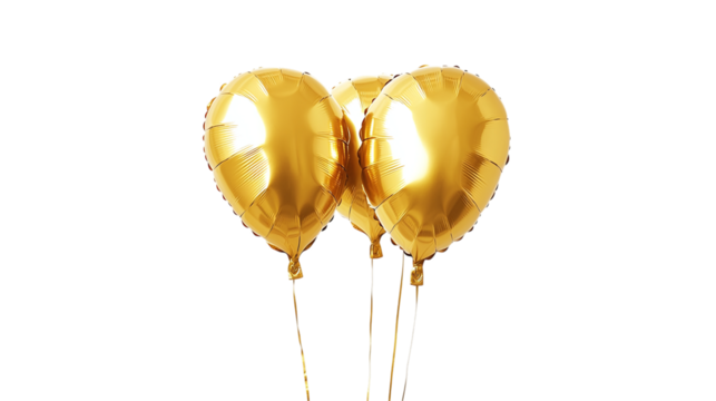 Foil balloon text effect drawn in a minimalist flat design style with precise vector elements isolated on transparent background 