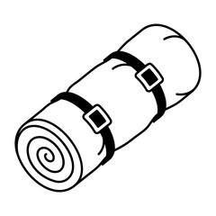 A sketchy style icon showing a camping mat
