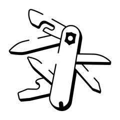 A drawing style icon denoting a multitool
