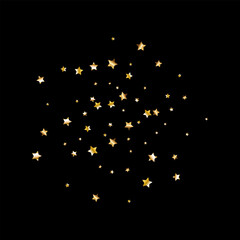 Confetti explosion. Golden serpentine ribbons frame design