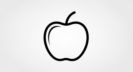 Apple Outline Icon: Simple and Clean Design