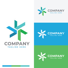 Obraz premium Abstract tree check tick logo symbol icon flat stock vector design