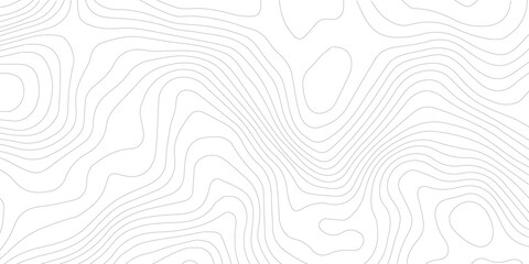 Geography landscape Topo contour map on white background, Topographic contour lines. Seamless pattern with lines Topographic map. Geographic mountain relief diagram line wave carve pattern. 
