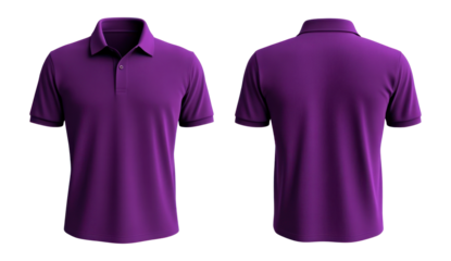 PNG Purple polo shirt mockup apparel sleeve front.