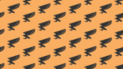 HAWK EAGLE vector pattern colourful