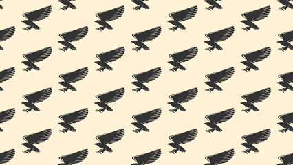 HAWK EAGLE vector pattern colourful