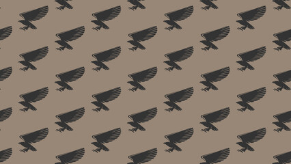 HAWK EAGLE vector pattern colourful