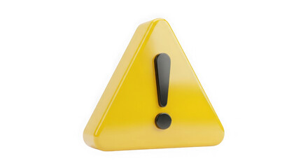 3d Yellow Warning Exclamation Mark Icon