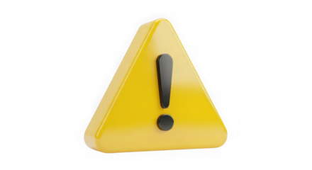 3d Yellow Warning Exclamation Mark Icon
