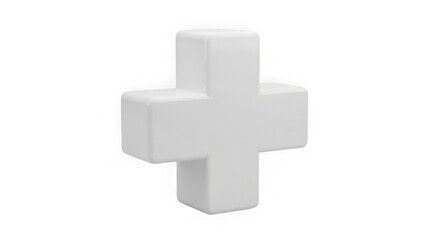Fototapeta premium 3d White Cross Symbol Render