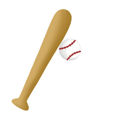 A baseball bat hitting a ball icon cartoon