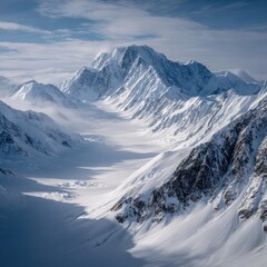 Obraz premium white snow mountain landscape Alaska