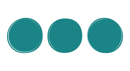 Modern teal circles for design templates, branding, or abstract concepts against white backdrop
