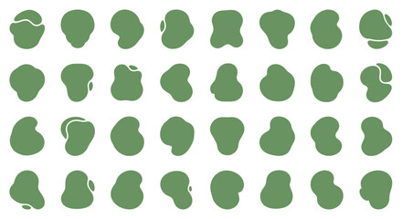 Diverse organic shapes create a modern, abstract pattern for dynamic design projects