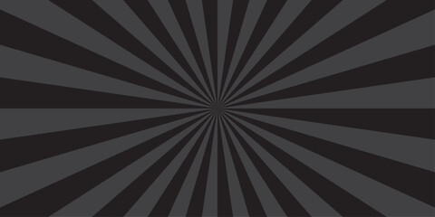 sunburst pattern black and gray design. Vintage sunrays illustration swirl line. sun beam vector banner design pop art comic burst gradient concept pattern.	