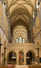 Naklejka premium Chichester Cathedral Ceiling and the Arundel Screen.