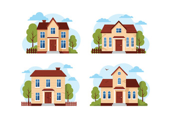 Beautiful family homes for residential real estate property development and investment