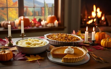 Autumn Pumpkin Pie Dessert, Cozy Thanksgiving Sweet Treat, Rustic Holiday Baking Idea, Festive Fall Dessert Display, Seasonal Pumpkin Spice Recipe, Warm Thanksgiving Table Decor, Homemade Harvest Pie 