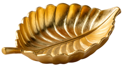 Elegant golden leaf dish, perfect for luxury home decor, adds a touch of sophistication and warmth to any space, a stunning statement piece
