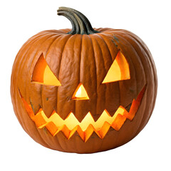 Halloween Pumpkin Jack-o-Lantern Seasonal Autumn Isolated