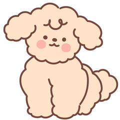 Cute Fluffy Dog Illustration

