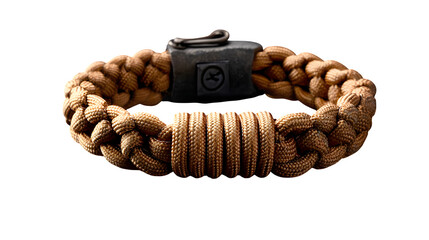 Durable paracord survival bracelet with rugged metal clasp, perfect for outdoor adventures, preparedness, and stylish functionality