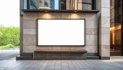 blank billboard on the wall template