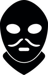 Criminal mask icon silhouette icon